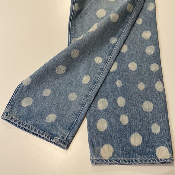 J Crew Point Sur boyfriend jean with bleached out dots, size 31 - Picture 4 of 9